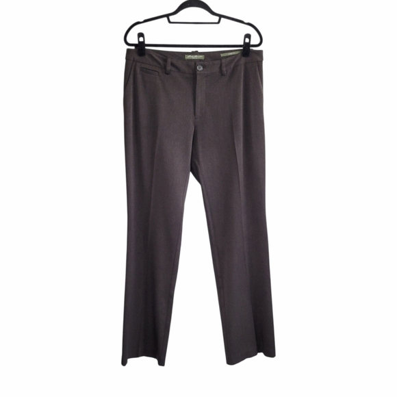Eddie Bauer Blakely Fit Women's Straight Leg Mid-Rise Dress Pants Size 12 Brown - Picture 1 of 9